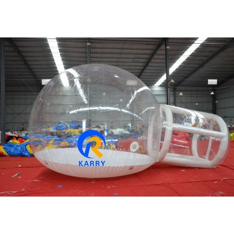 Tenda de bolhas inflável branca para casamento de Natal com neve soprada e material de PVC