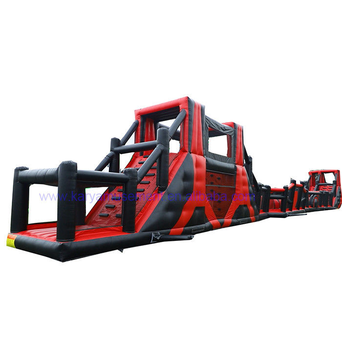 OEM aceitável 64ft longo inflável obstáculos de curso jogos para parque de diversões infantil tema