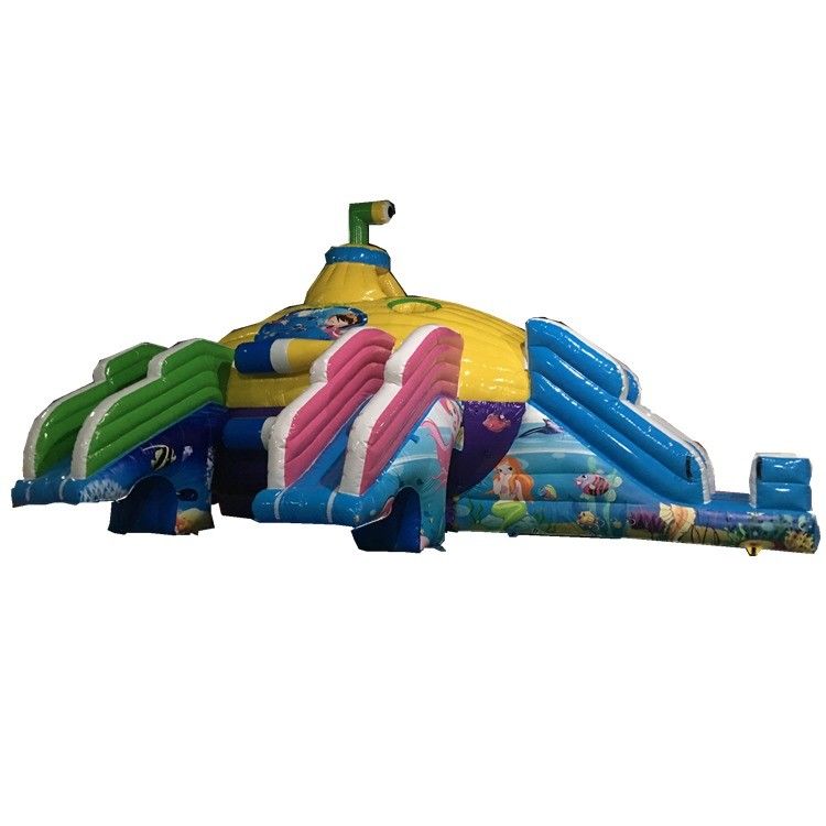 Cor personalizada Cúpula do Castelo Parque Aquático Inflável Submarino Água Parque Terrestre Móvel