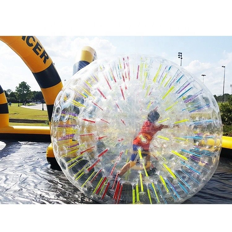 2.6m Diâmetro Balão de Para-choque Inflável para Crianças e Adultos Cor-de-Rosa à Encomenda Zorb Ball