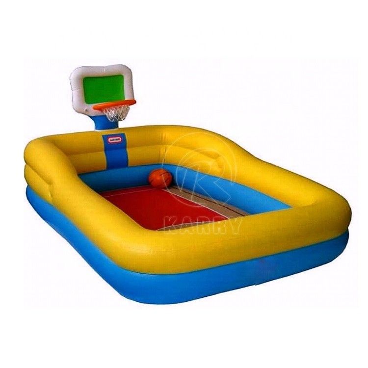 Piscina inflável estilo quintal com piscina infantil de PVC de 0,9 mm e gancho de basquete