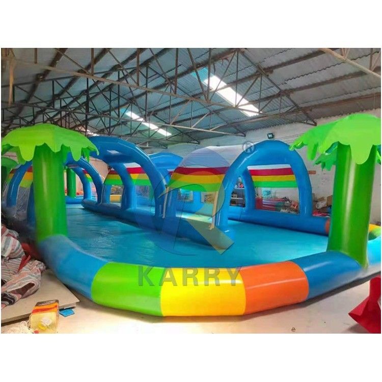 Crianças e Adultos piscina de água de barraca inflável com cobertura solar feita de material PVC