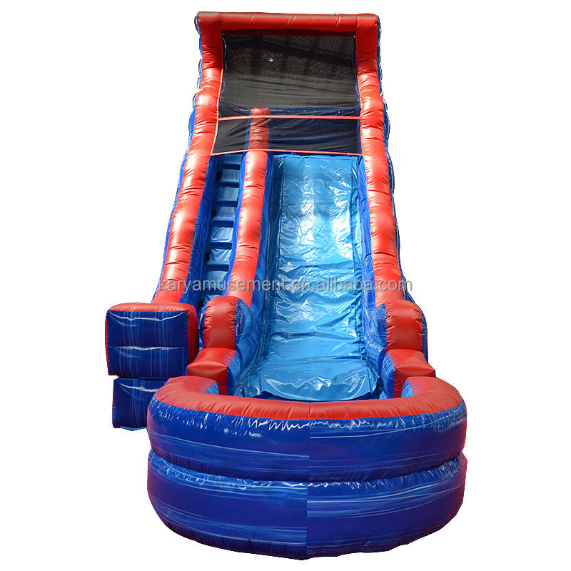 Brinquedos aquáticos infláveis comerciais 9x3m ou parque aquático de tamanho personalizado com piscina e escorregas