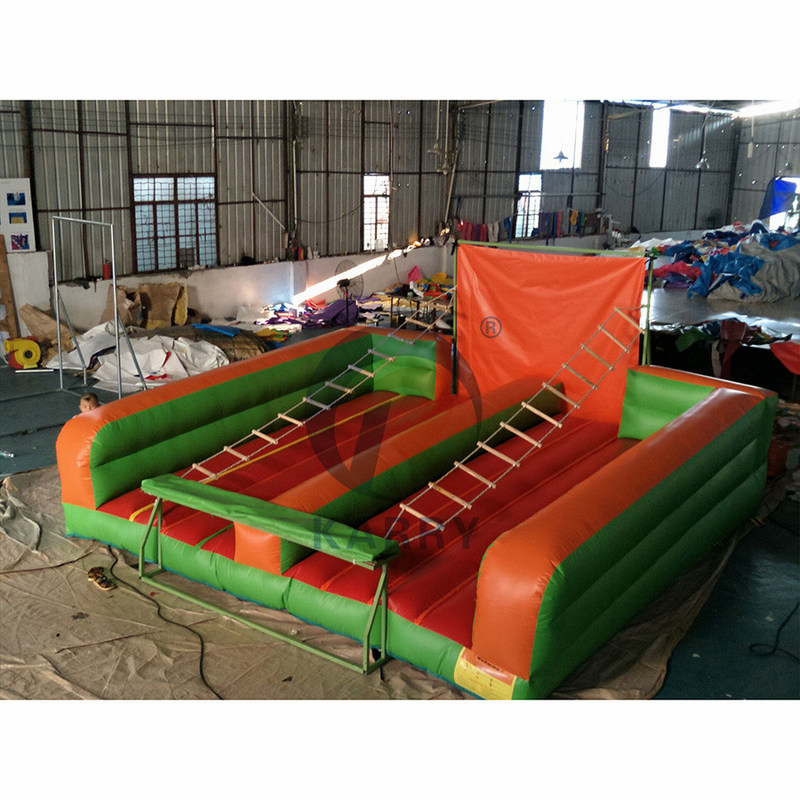 PVC Parque ao ar livre Carnaval Escalada Jogo inflável Jacobs Escala Escalada Jogo Para Adultos