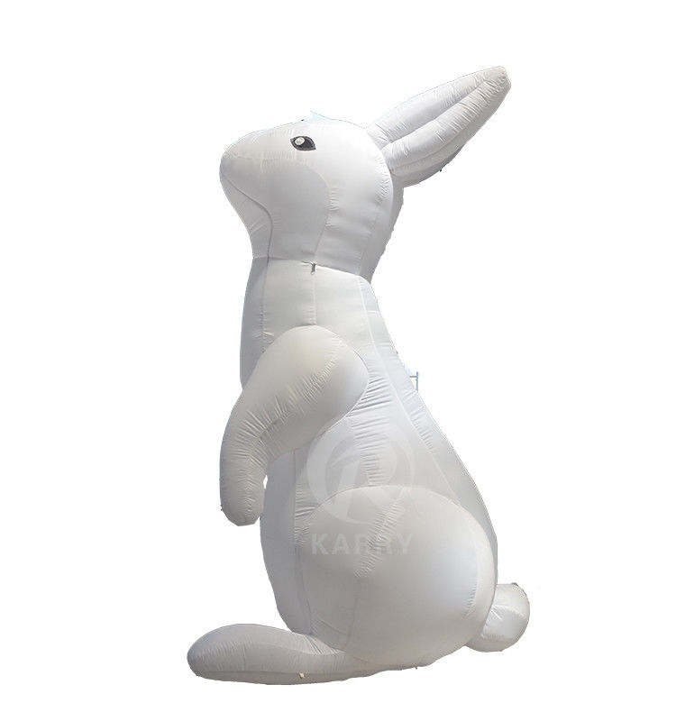 Iluminação LED Modelo de Coelho Branco Gigante Balão Inflavel de PVC para Marca Comercial