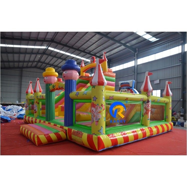 Parque aquático inflável de palhaços de 8x6x6m para parque infantil ao ar livre e interior