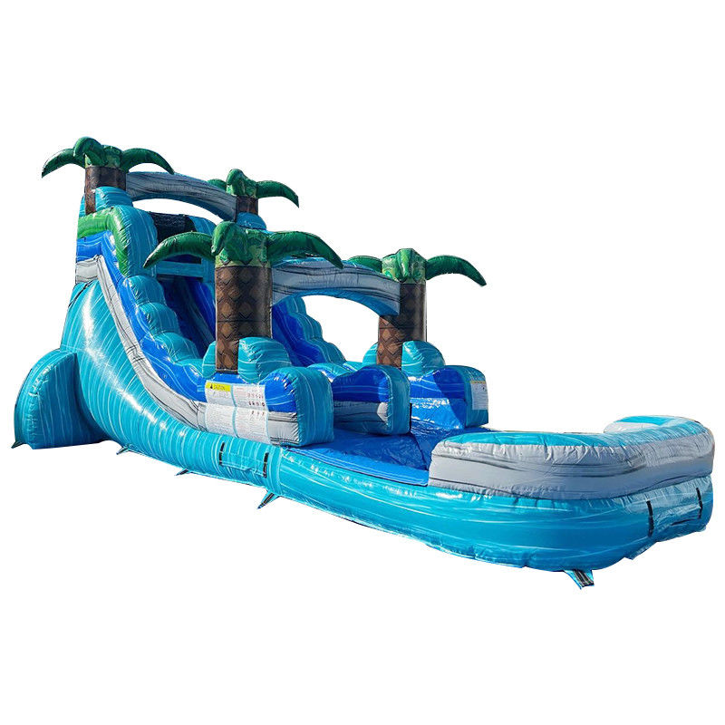 Férias de Verão Garantida Aluguel Comercial Parque Aquático de PVC com Piscina de Espalhe e Salto de Ar para Crianças