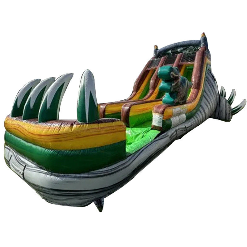 Capacidade máxima 100-500 kg Grande Salto Jungle Dino Water Slide para aluguel comercial