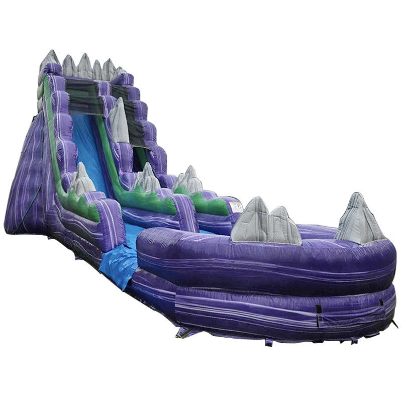 Impressão digital Rockery Slide de água inflável para entretenimento interno e externo