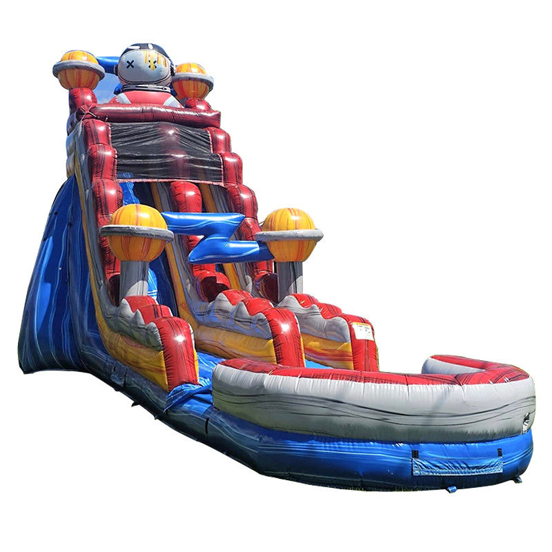 Entretenimento interior e exterior PVC Space Rush Slide de água com crianças
