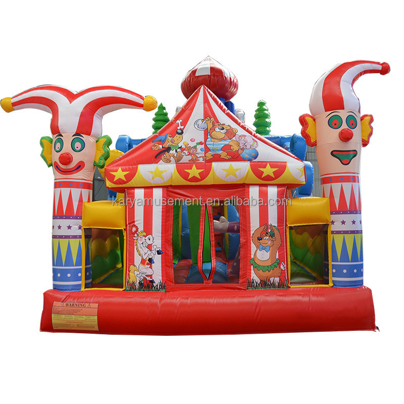14 anos Unisex Último Circo Inflavel de PVC Castelo com Slide N Slide Festa da Cidade