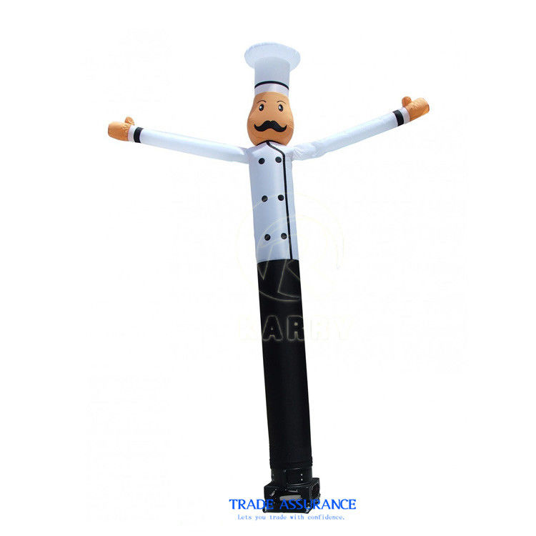 6m Chef Sky Inflatable Dançando Tubo de Ar Dançarino Homem Agitando Modelo para Publicidade ao Ar Livre