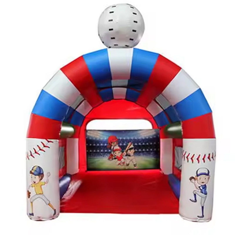 Faixa etária 14 anos para cima inflável Baseball Batting Cage Shooting Game com Speed Pitch