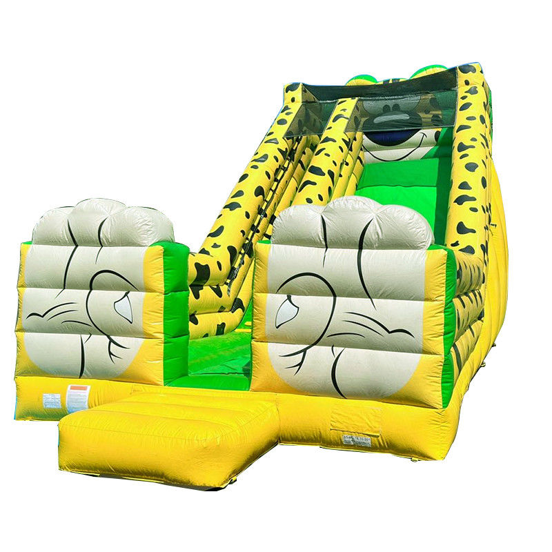 Impressão digital Leopardo amarelo Impressão inflável de salto de água para crianças e adultos