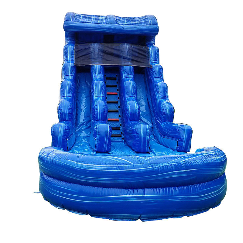 Parque aquático PVC inflável Slide duplo N com piscina Salto Slide aquático do quintal