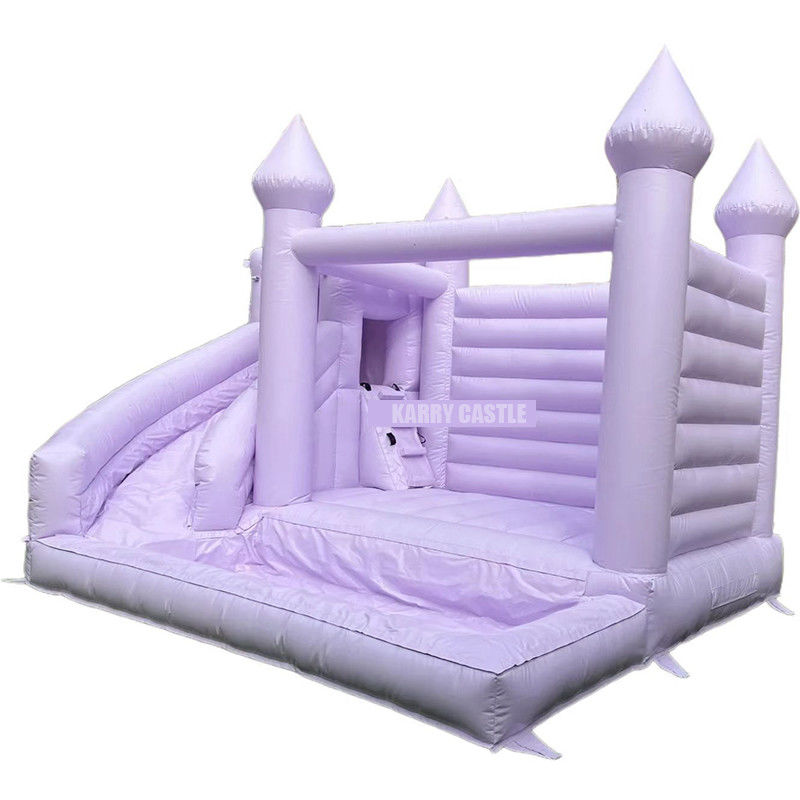 Castelo decorativo inflável de PVC de qualidade comercial com buraco de bola e escorrega