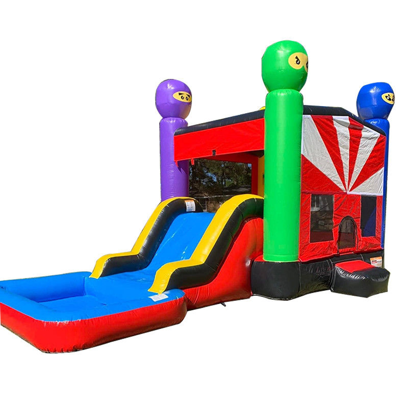 Castelo de cores personalizadas para crianças temático inflável castelo de salto com slide combo