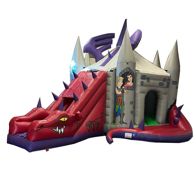 Dinossauro Vermelho Castelo Salto com Slide Como Treinar o Seu Dragão Casa de Salto Inflavel