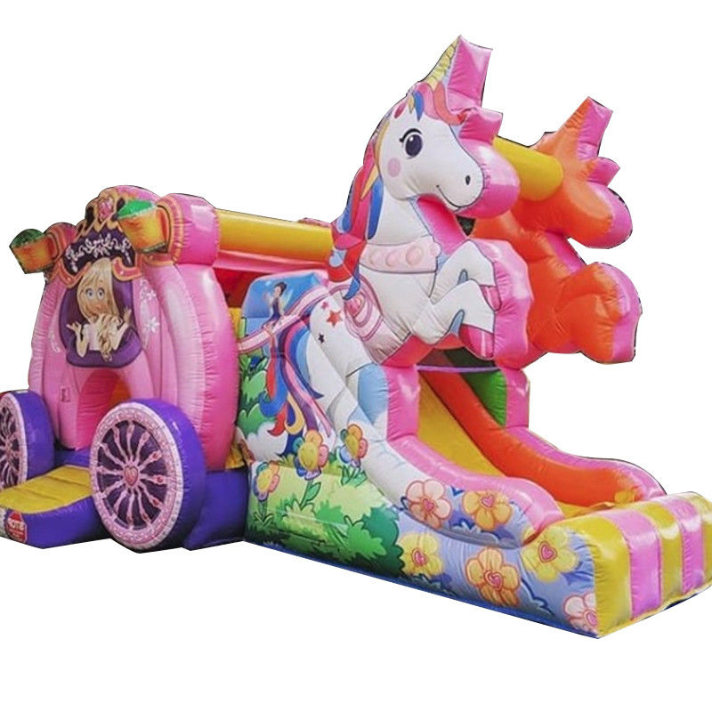 Via de Envio Sea Air Express Rainbow Unicorn Inflatable Bouncy Bouncer com Slide