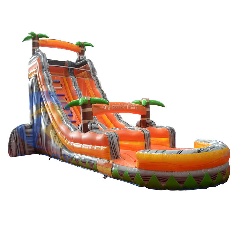 Promoção de Eventos Comerciais Palmeira Laranja Slide Inflavel de Água com piscina e muito mais