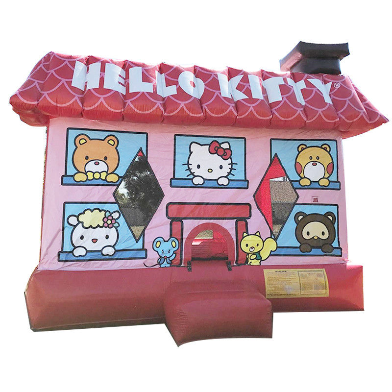 14 anos de Popular Red Hello Kit-ty Inflável Trampolínha Caçador Castelo com Kit de Reparação