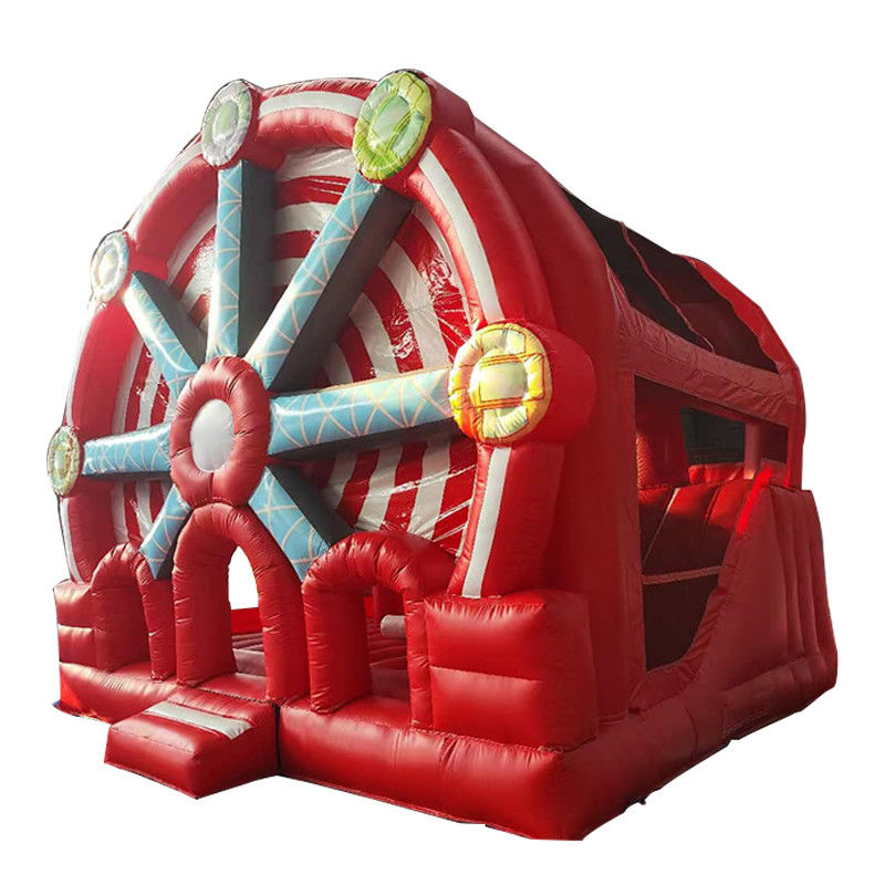 2024 19ft Red Ferris Wheel inflável Castelo Casa Slide Combo para personalizar aceito