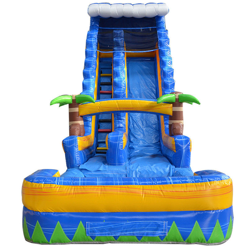 Piscina Jungle Deslizamento de água inflável para grandes parques aquáticos Casa de salto Aluguer comercial