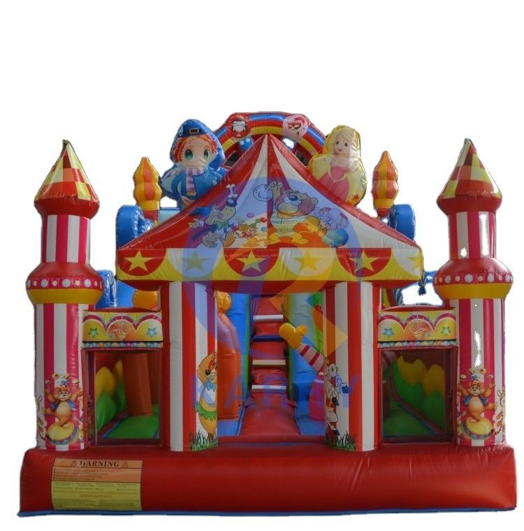 6 * 4m tamanho adulto salto inflável para diversão e entretenimento com tema de circo