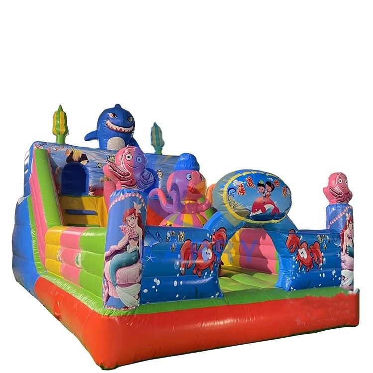 Mermaid Inflatable Interactive Park Castle Slide Combo Games para crianças e adultos
