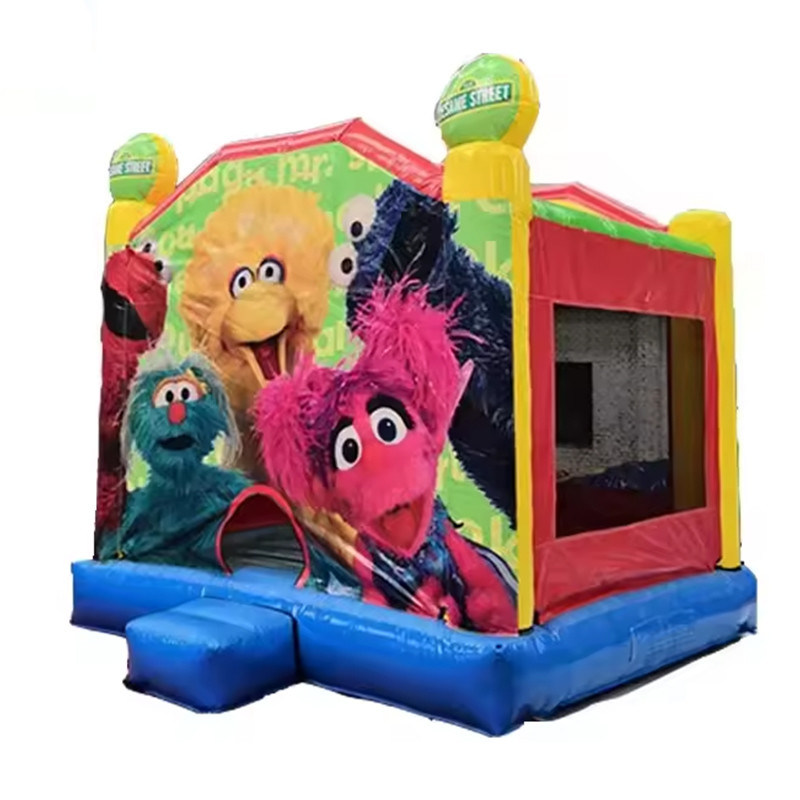 Parque de Jogos Inflável 13x13 Sesame Street Castelo de saltos para diversão infantil