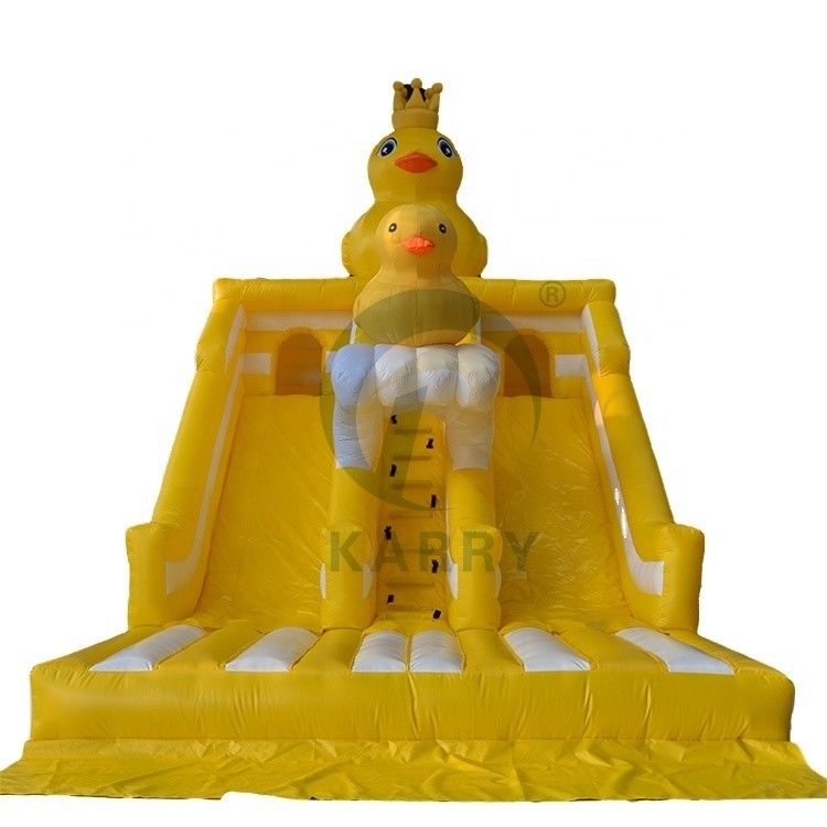 Unisexo Pequeno Pato Amarelo tema Salto Castelo Slides Duplos para Parque Infantil