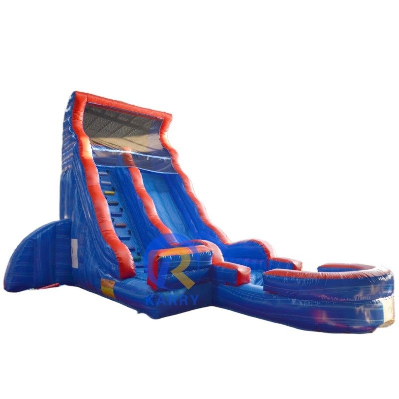 CE EN14960 Certificado Slide de ar de base larga Bouncer de água Slide de água inflável para adultos