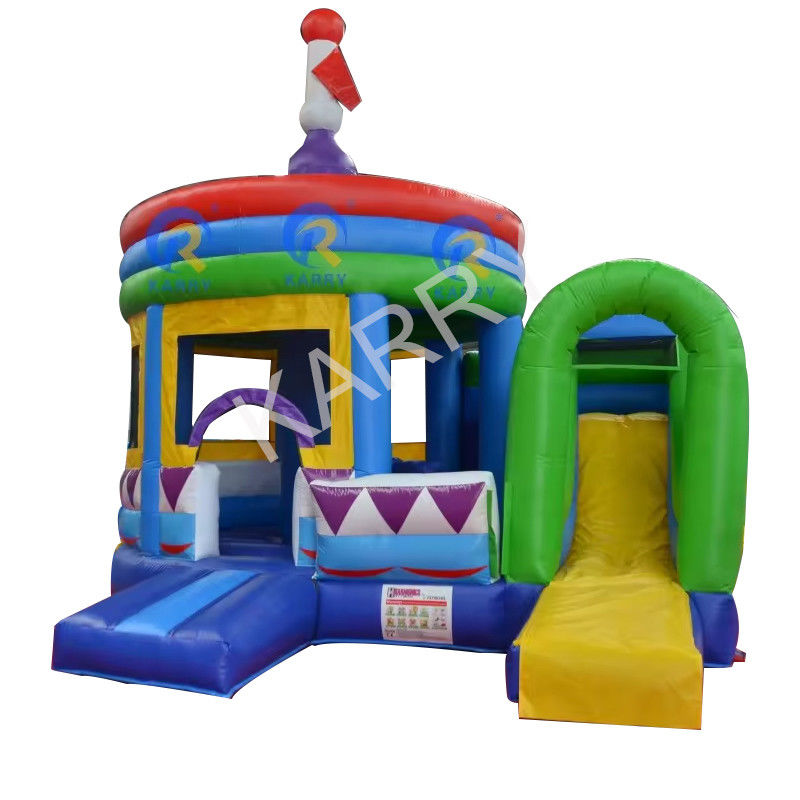 PORTABLE Castelo de PVC cilindrico com deslizamento lateral e cúpula inflável A melhor experiência de festa