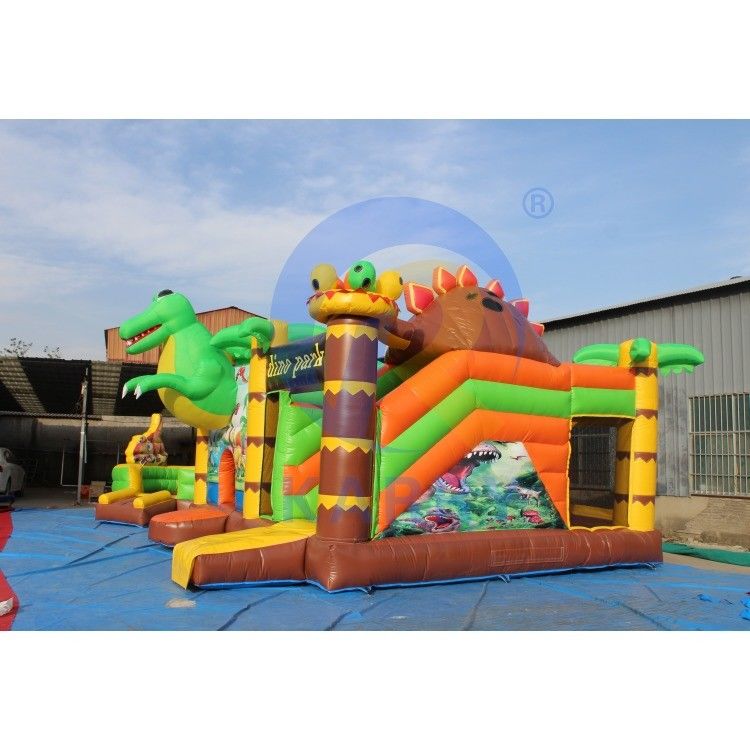 Dino Park Air Bounce House Combo Slide Bouncers Jumpers para crianças