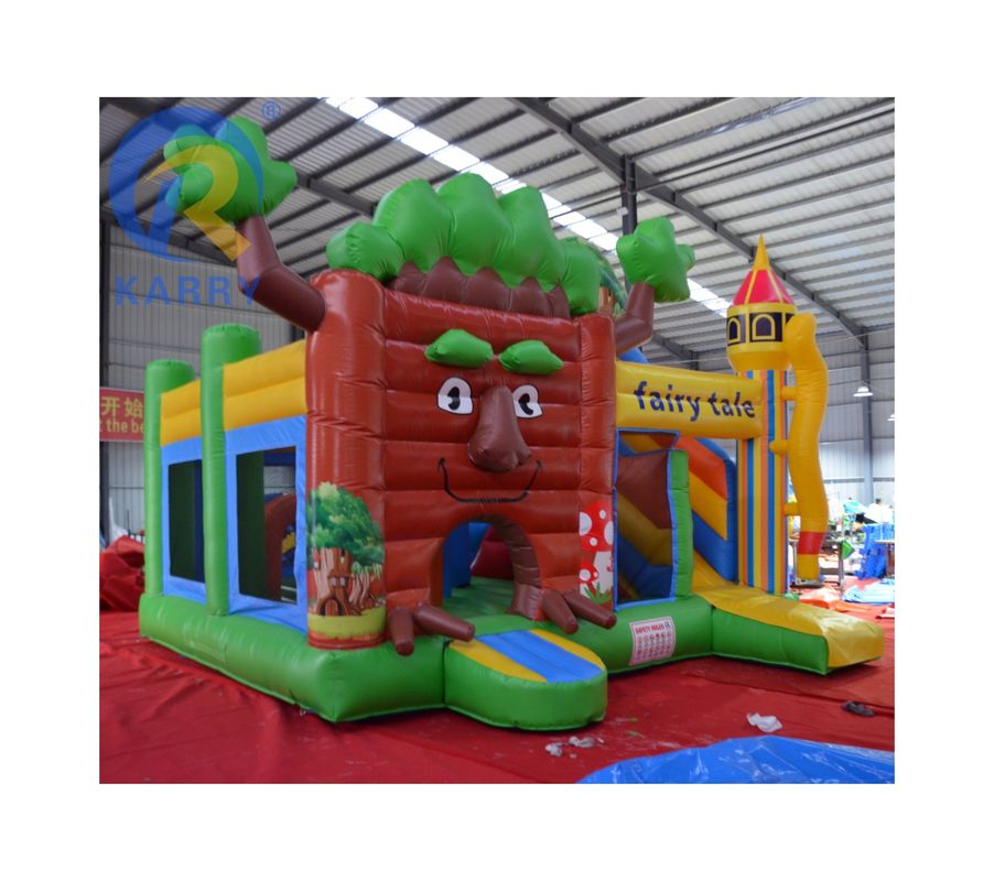Características PORTABLE O mais recente castelo da floresta deslizamento castelo de brinquedo ao ar livre para casa / negócios