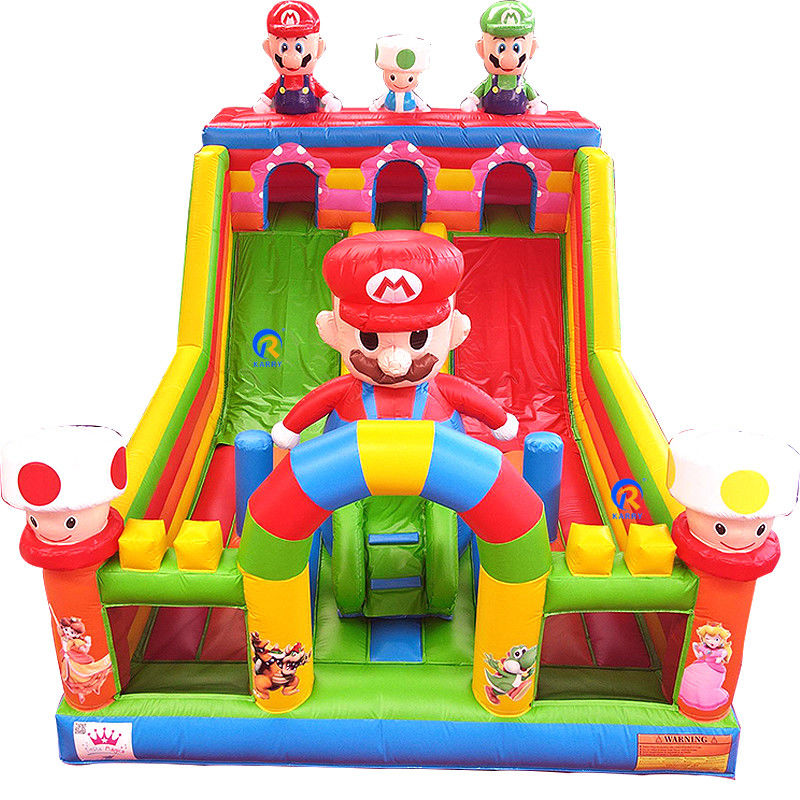Slides infláveis ao ar livre para crianças Unisex tamanho personalizado Jardim de infância do castelo salto