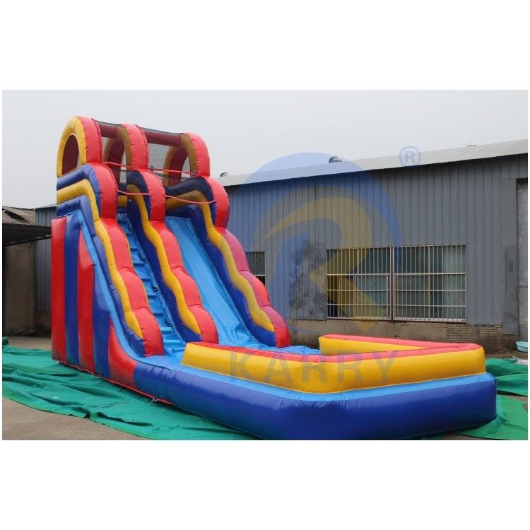 Slide de salto de PVC de tamanho adulto de seis polegadas Slide de água inflável longo e grande com segurança