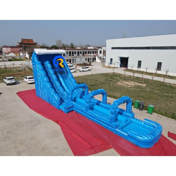 18x4.5x7m Slide duplo para o exterior Slide de água inflável Combo Grande Slide Estendido