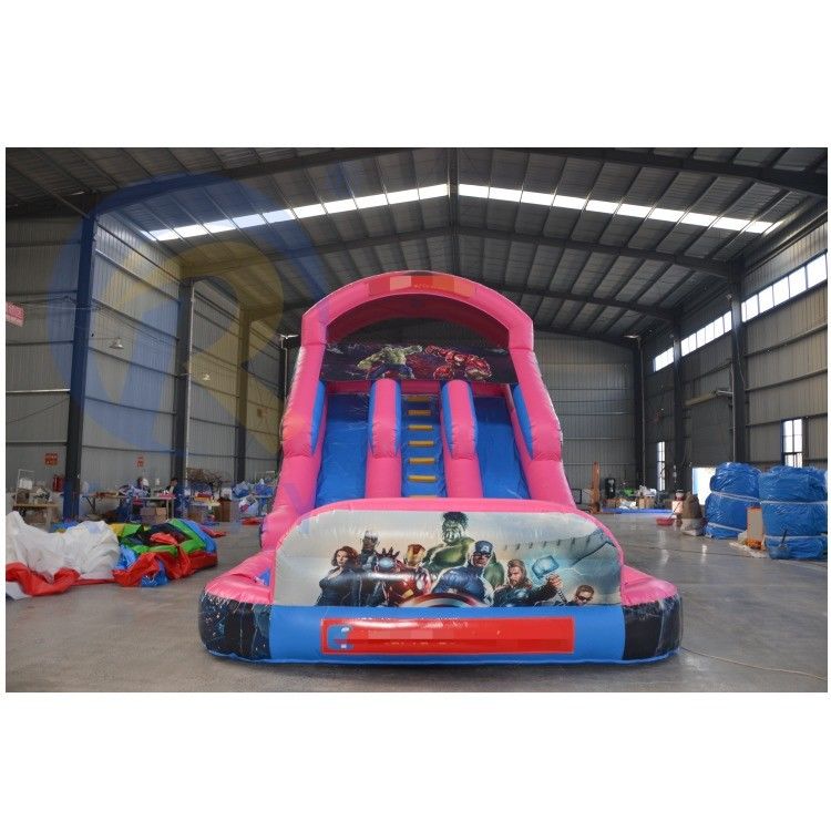 Impressão digital comercial de tamanho adulto Slide inflável Combo de água com fogo