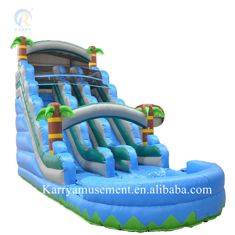 Certificado CE/TUV Grade comercial Palmeira de coco Slide de água inflável para adultos