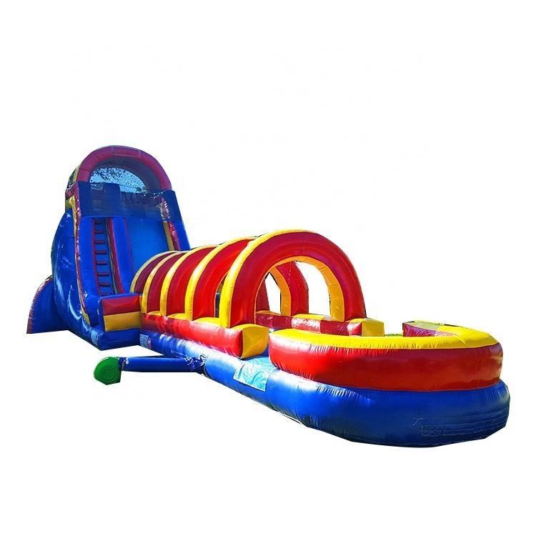 Campo de jogos ao ar livre Grandes escorregadeiras Parque de diversões usado Crianças Escorregadeira de água de PVC KR-GS610