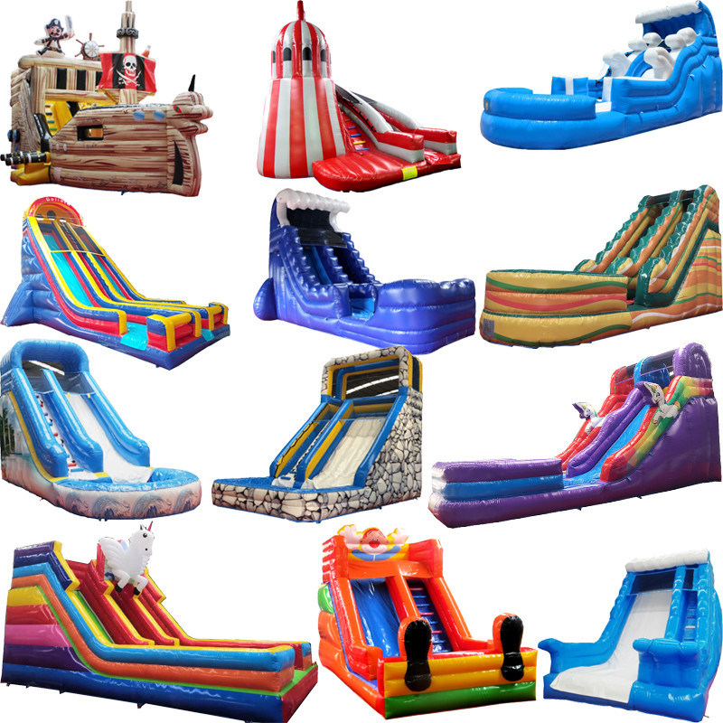 Slide de piscina de água para crianças com sopro de ar padrão CE e Unicorn Excitement