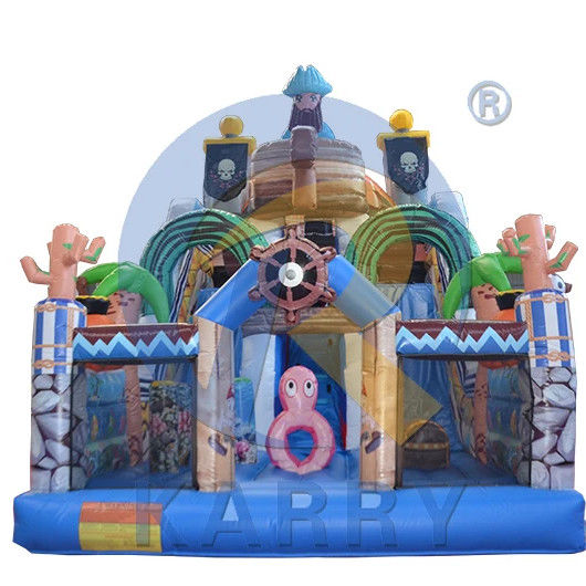 PVC comercial inflável Slide do castelo saltador Fun City Jumper para crianças e adultos