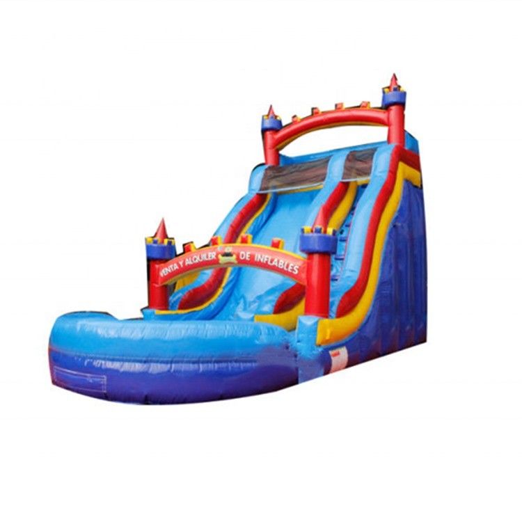 Capacidade máxima 100-500 kg Livramento acima do solo Piscina Slide de água com piscina e soprador