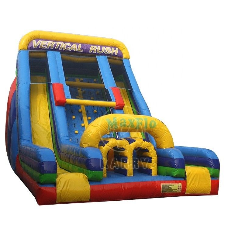 Jogos de competição de escalada de rocha para crianças Slide duplo Slide de água inflável para crianças
