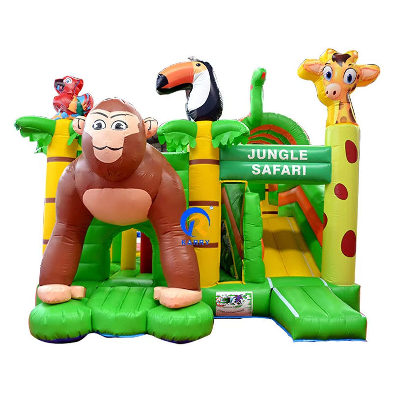 Castelo inflável de cores personalizadas Salto comercial combo Slide e Castelo de salto