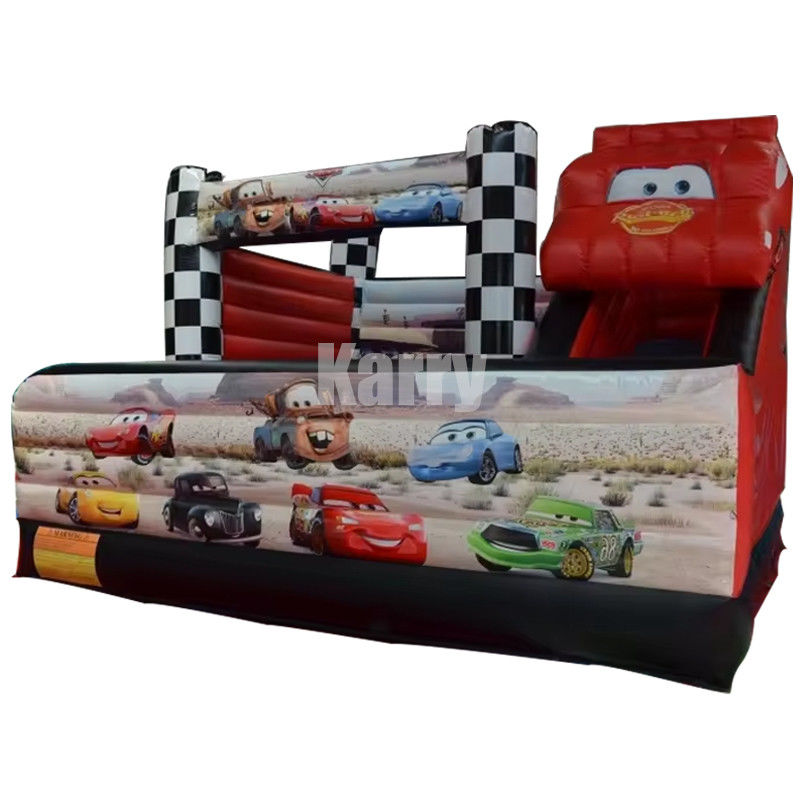 5*5m Red Racing Car Combo Castle Slide Inflatable Bouncy Bouncer Combo e Eficiência