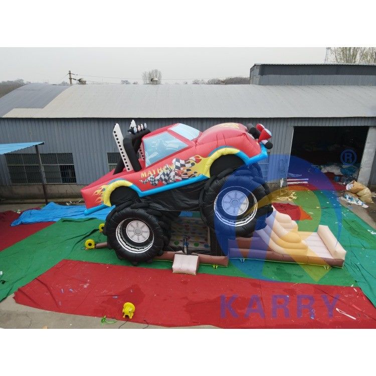 Commercial Red Off-Road Vehicle Inflatable Castle Jumping Combo para crianças e adultos