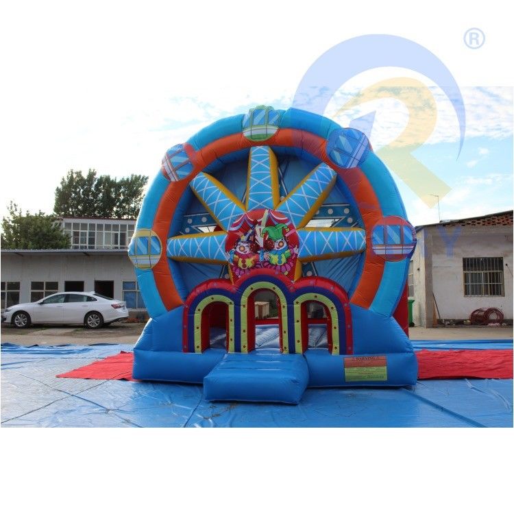 14 anos de idade PVC inflável segurança roda gigante castelo para festa playground crianças