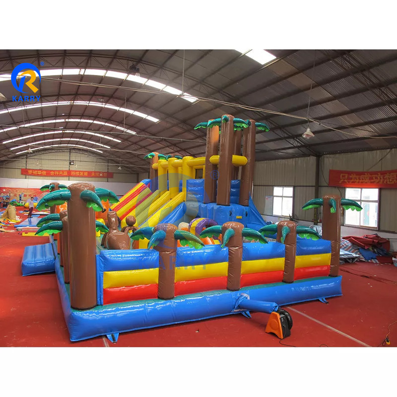 Parque de Jogos ao Ar Livre Deslizamento Seco Inflavel Portátil Salto Castelo Bouncy para Fun City